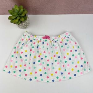 Carter's White Pink Colorful Polka Dot Skirt Girl Size 4T